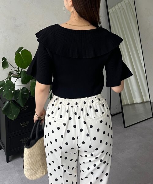 prose verse(プロズヴェール)の「襟付きフロントパールニット(ニット/セーター・レディース・ブラック系その他/ブラック系その他2/ブラック・MEDIUM)」の7枚目の写真