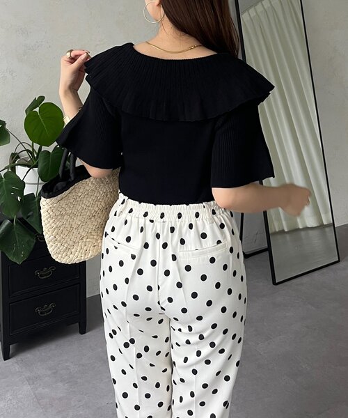 prose verse(プロズヴェール)の「襟付きフロントパールニット(ニット/セーター・レディース・ブラック系その他/ブラック系その他2/ブラック・MEDIUM)」の8枚目の写真