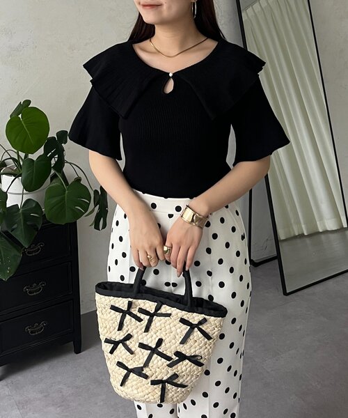 prose verse(プロズヴェール)の「襟付きフロントパールニット(ニット/セーター・レディース・ブラック系その他/ブラック系その他2/ブラック・MEDIUM)」の11枚目の写真