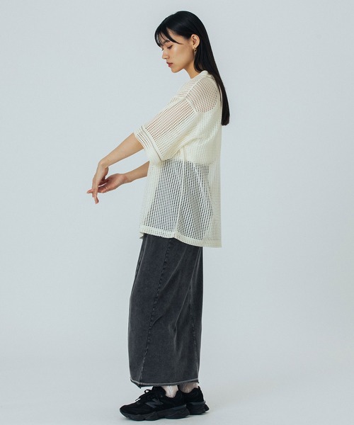 ROSE BUD(ローズバッド)の「BASEBALL S/S SHIRT(シャツ/ブラウス・レディース・オフホワイト/ネイビー・ONE SIZE)」の11枚目の写真