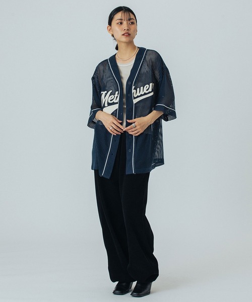 ROSE BUD(ローズバッド)の「BASEBALL S/S SHIRT(シャツ/ブラウス・レディース・オフホワイト/ネイビー・ONE SIZE)」の5枚目の写真