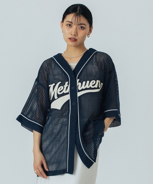 ROSE BUD(ローズバッド)の「BASEBALL S/S SHIRT(シャツ/ブラウス・レディース・オフホワイト/ネイビー・ONE SIZE)」の4枚目の写真