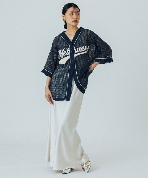ROSE BUD(ローズバッド)の「BASEBALL S/S SHIRT(シャツ/ブラウス・レディース・オフホワイト/ネイビー・ONE SIZE)」の3枚目の写真