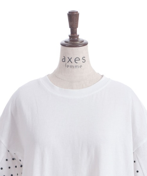 tシャツ 「洗える」ドットチュールプルオーバー レディース axes femme tシャツ ドットチュールプルオーバー レディース