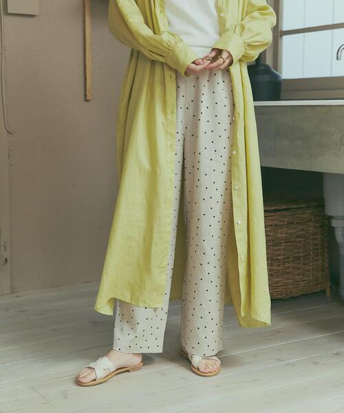 URBAN RESEARCH DOORS(アーバンリサーチドアーズ)の「リネンレーヨンドットイージーパンツ(その他パンツ・レディース・ナチュラル/ブラック・MEDIUM)」の6枚目の写真