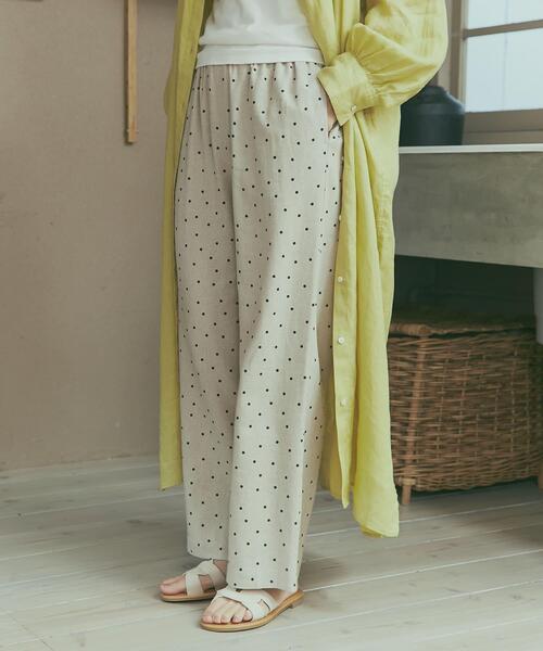 URBAN RESEARCH DOORS(アーバンリサーチドアーズ)の「リネンレーヨンドットイージーパンツ(その他パンツ・レディース・ナチュラル/ブラック・MEDIUM)」の8枚目の写真