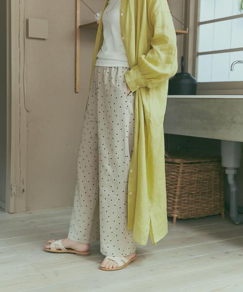 URBAN RESEARCH DOORS(アーバンリサーチドアーズ)の「リネンレーヨンドットイージーパンツ(その他パンツ・レディース・ナチュラル/ブラック・MEDIUM)」の9枚目の写真