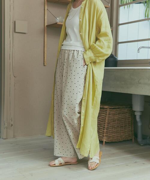 URBAN RESEARCH DOORS(アーバンリサーチドアーズ)の「リネンレーヨンドットイージーパンツ(その他パンツ・レディース・ナチュラル/ブラック・MEDIUM)」の10枚目の写真