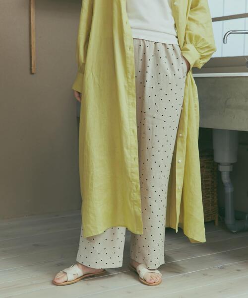 URBAN RESEARCH DOORS(アーバンリサーチドアーズ)の「リネンレーヨンドットイージーパンツ(その他パンツ・レディース・ナチュラル/ブラック・MEDIUM)」の11枚目の写真