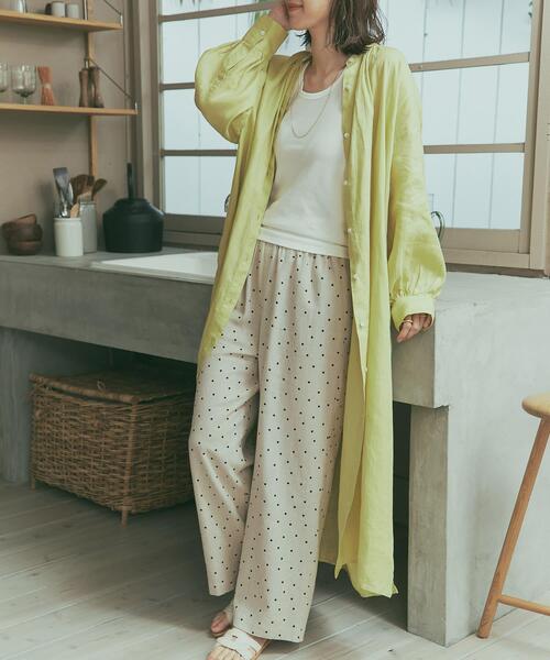 URBAN RESEARCH DOORS(アーバンリサーチドアーズ)の「リネンレーヨンドットイージーパンツ(その他パンツ・レディース・ナチュラル/ブラック・MEDIUM)」の12枚目の写真