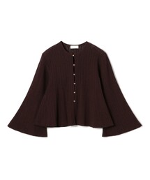 BALLSEY | ブークレーミラノリブボーダー フレアカーディガン(カーディガン/ボレロ)