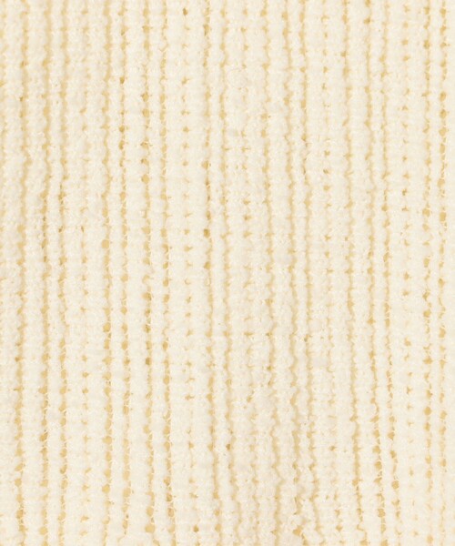 BALLSEY（ボールジィ）の「ブークレーミラノリブボーダー フレアカーディガン（カーディガン/ボレロ・レディース・ホワイト/ブラウン・S）」の11枚目の写真