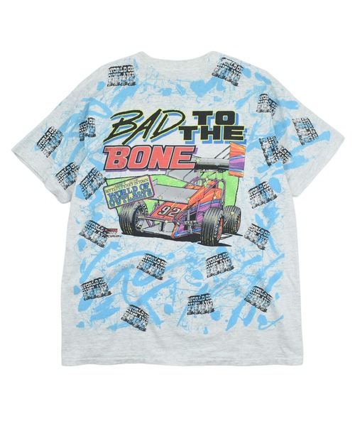 LABORATORY R（ラボラトリーアール）の「【USED】90’s ONITA “BADTTE BONE” AOP レーシング Tシャツ（Tシャツ/カットソー・メンズ・グレー・X-LARGE）」の7枚目の写真