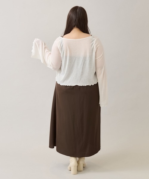 Louiosy(ルオシー)の「【大きいサイズ】アシメフレアキャミワンピース(ワンピース・レディース・ダークブラウン/ブラック系その他/ブラック・4L/3L)」の16枚目の写真