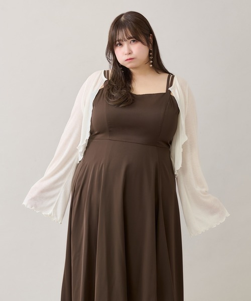 新品　Louiosy アシンメトリーデザインキャミワンピース　大きいサイズ Louiosy ワンピース 「大きいサイズ」アシンメトリーデザイン