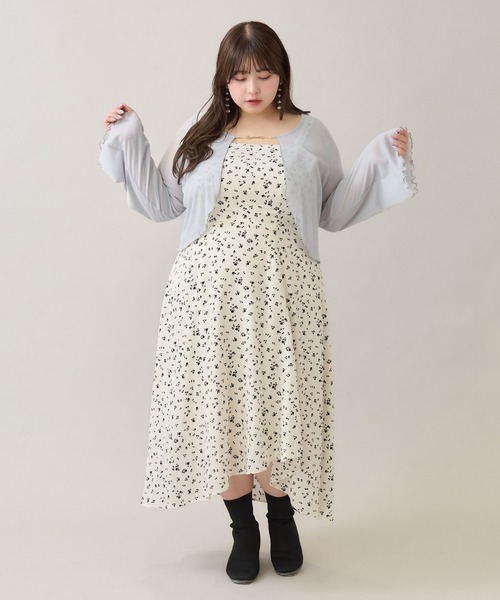 Louiosy(ルオシー)の「【大きいサイズ】アシメフレアキャミワンピース(ワンピース・レディース・ダークブラウン/ブラック系その他/ブラック・4L/3L)」の20枚目の写真
