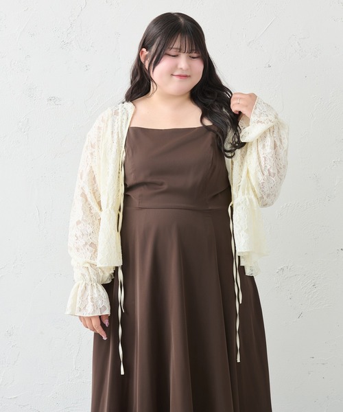 Louiosy(ルオシー)の「【大きいサイズ】アシメフレアキャミワンピース(ワンピース・レディース・ダークブラウン/ブラック系その他/ブラック・4L/3L)」の19枚目の写真