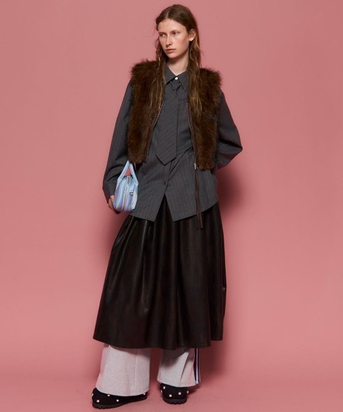 メゾンスペシャル maison special リボンパッファーベスト MAISON SPECIAL（メゾンスペシャル）の「Ribbon Puffer Vest