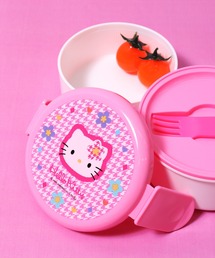 sanrio（サンリオ）の「(SK)【sanrio/ハローキティ】丸型 ランチボックス 2段 フォーク付き[500ml]（お弁当箱・キッズ）」