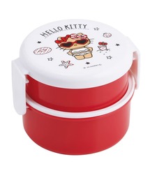 sanrio（サンリオ）の「(SK)【PEANUTS & sanrio & パペットスンスン & モンチッチ & ポケモン & おぱんちゅうさぎ & カルビー】丸型 ランチボックス 2段 フォーク付き[500ml]（お弁当箱）」