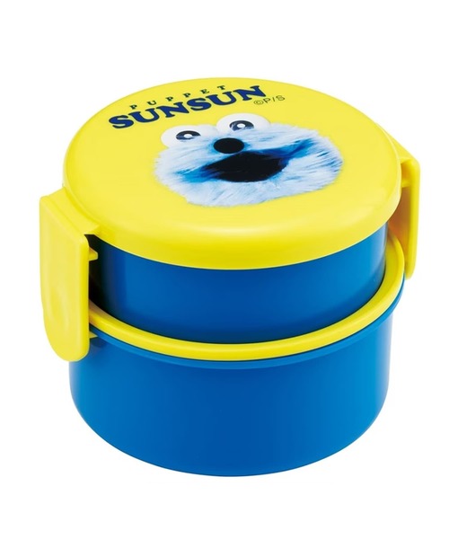 sanrio（サンリオ）の「(SK)【　sanrio / calbee / snoopy　】人気キャラの可愛さが調味料♪　丸型ランチボックスお弁当箱 2段 フォーク付き [500ml]（お弁当箱・キッズ・ピンク系/ピンク×イエロー/ホワイト×ピンク/モカ/ホワイト×レッド/オレンジ系1/オレンジ系2/ホワイト×グリーン/ホワイト系/イエロー× ブルー/レッド系・ONE SIZE）」の7枚目の写真