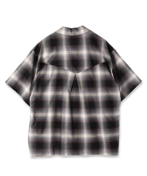JIEDA(ジエダ)の「CHECK OPEN COLLAR SHIRT S/S(シャツ/ブラウス・メンズ・ブラック/ブラウン・1/2)」の13枚目の写真