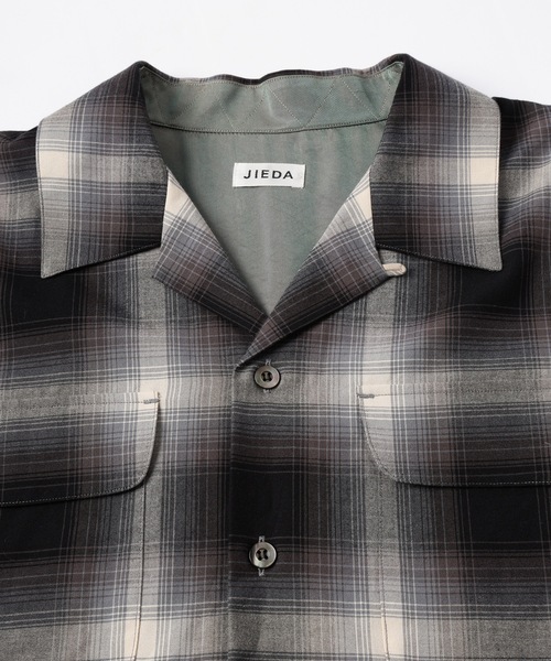 JIEDA(ジエダ)の「CHECK OPEN COLLAR SHIRT S/S(シャツ/ブラウス・メンズ・ブラック/ブラウン・1/2)」の17枚目の写真