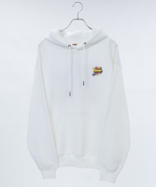 JOHN'S CLOSET(ジョンズクローゼット)の「【a】〔GRANMA/グランマ〕裏起毛 発泡プリント プルオーバーパーカー(パーカー・メンズ・アッシュグレー/ホワイト/ブラック・MEDIUM/LARGE)」の4枚目の写真