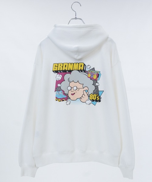 JOHN'S CLOSET(ジョンズクローゼット)の「【a】〔GRANMA/グランマ〕裏起毛 発泡プリント プルオーバーパーカー(パーカー・メンズ・アッシュグレー/ホワイト/ブラック・MEDIUM/LARGE)」の9枚目の写真