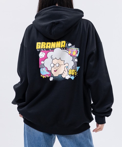 JOHN'S CLOSET(ジョンズクローゼット)の「【a】〔GRANMA/グランマ〕裏起毛 発泡プリント プルオーバーパーカー(パーカー・メンズ・アッシュグレー/ホワイト/ブラック・MEDIUM/LARGE)」の19枚目の写真