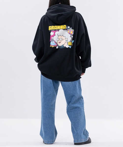 JOHN'S CLOSET(ジョンズクローゼット)の「【a】〔GRANMA/グランマ〕裏起毛 発泡プリント プルオーバーパーカー(パーカー・メンズ・アッシュグレー/ホワイト/ブラック・MEDIUM/LARGE)」の16枚目の写真