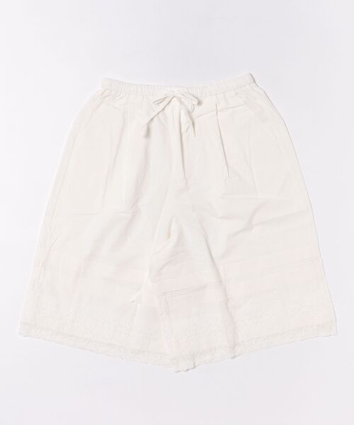 ELOOPS(イーループス)の「【ELOOPS】レース切替リネンコットンギャザーパンツ(スラックス・レディース・ホワイト/ブラウン/ブラック・S/M)」の4枚目の写真