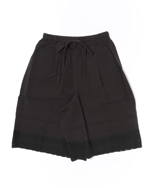 ELOOPS(イーループス)の「【ELOOPS】レース切替リネンコットンギャザーパンツ(スラックス・レディース・ホワイト/ブラウン/ブラック・S/M)」の6枚目の写真