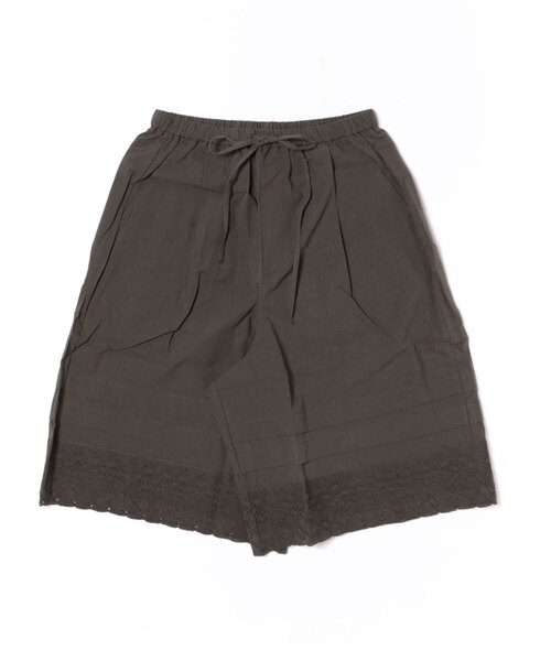 ELOOPS(イーループス)の「【ELOOPS】レース切替リネンコットンギャザーパンツ(スラックス・レディース・ホワイト/ブラウン/ブラック・S/M)」の7枚目の写真