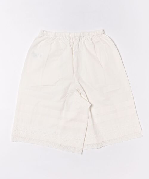 ELOOPS(イーループス)の「【ELOOPS】レース切替リネンコットンギャザーパンツ(スラックス・レディース・ホワイト/ブラウン/ブラック・S/M)」の5枚目の写真