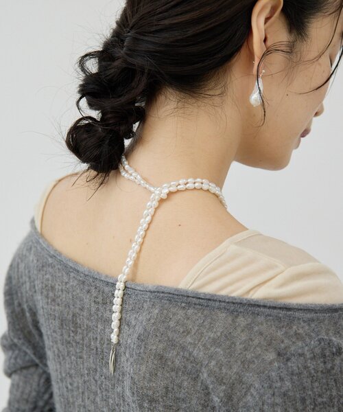 GALLARDAGALANTE（ガリャルダガランテ）の「【25th記念アイテム】【2.718】パールラリエッタネックレス（ネックレス・レディース・ブラウン/ホワイト・FREE）」の6枚目の写真