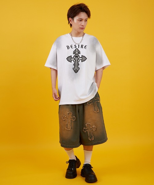 improves(インプローブス)の「デニム オーバー ダイ ワイド ショートパンツ 10oz(デニムパンツ・メンズ・ブラック/インディゴブルー・MEDIUM/LARGE)」の10枚目の写真