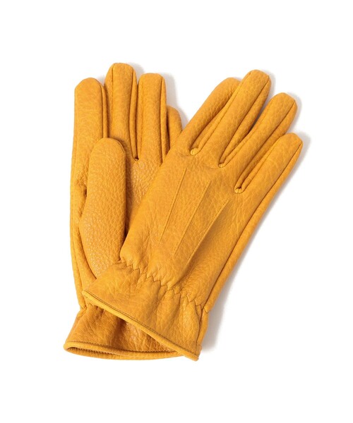 B:MING by BEAMS(ビーミングバイビームス)の「フェイク レザー グローブ(手袋・メンズ・イエロー系その他5/ブラック・ONE SIZE)」の1枚目の写真