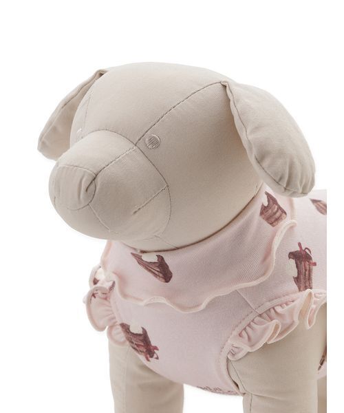 gelato pique(ジェラートピケ)の「【CAT&DOG】オータムケーキ柄プルオーバー(ペットウェア・レディース・レッド/ピンク/クリーム・S/M/L)」の9枚目の写真