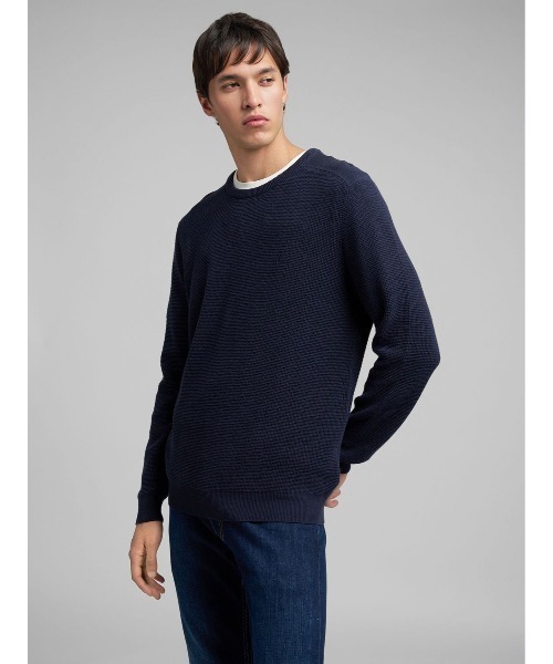REPLAY（リプレイ）の「コットンウール ワッフルニット（ニット/セーター・メンズ・インディゴブルー・X-LARGE/MEDIUM/SMALL/LARGE）」の6枚目の写真