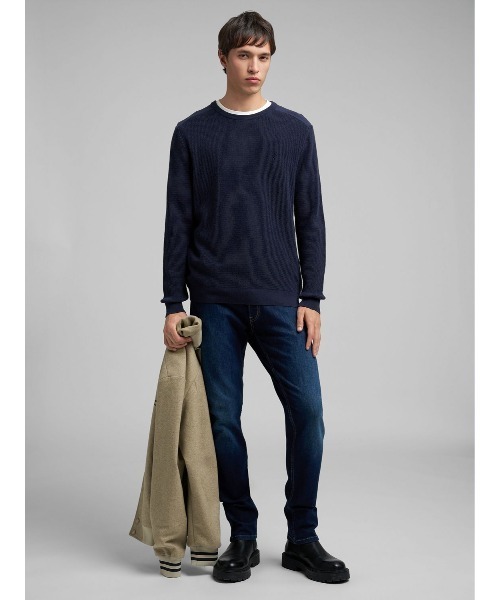 REPLAY（リプレイ）の「コットンウール ワッフルニット（ニット/セーター・メンズ・インディゴブルー・X-LARGE/MEDIUM/SMALL/LARGE）」の7枚目の写真
