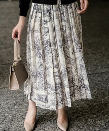 HUIT bouquet（ユイット）の「トワルドジュイ柄 プリーツ スカート HUIT（スカート）」