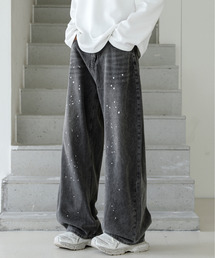 neos（ネオス）の「【neos】ルーズシルエット ヴィンテージウォッシュ カーブ ワイド デニム パンツ（デニムパンツ）」