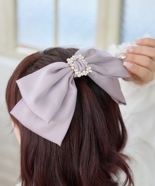 スクエアビジュBIGリボンバレッタ（バレッタ/ヘアクリップ）｜ROJITA