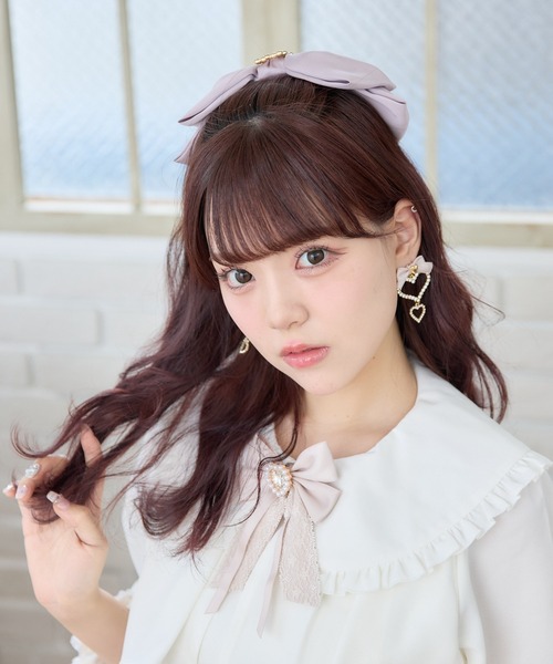 ROJITA（ロジータ）の「スクエアビジュBIGリボンバレッタ（バレッタ/ヘアクリップ・レディース・ホワイト/ピンク/ボルドー/ブラック・FREE）」の15枚目の写真