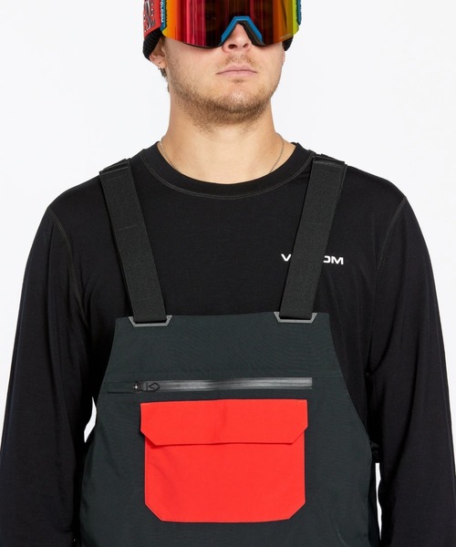 VOLCOM(ボルコム)の「【VOLCOM/ボルコム】 Mens Rain Gore-Tex Bib Overalls /ゴアテックススキースノーボードビブパンツ(その他パンツ・メンズ・レッド系その他/ブラック・MEDIUM/LARGE/SMALL/X-LARGE)」の11枚目の写真
