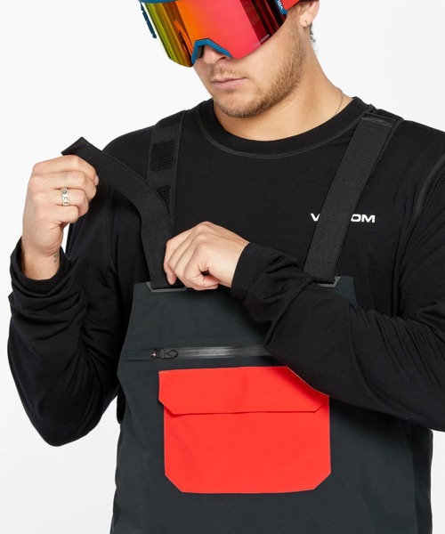 VOLCOM(ボルコム)の「【VOLCOM/ボルコム】 Mens Rain Gore-Tex Bib Overalls /ゴアテックススキースノーボードビブパンツ(その他パンツ・メンズ・レッド系その他/ブラック・MEDIUM/LARGE/SMALL/X-LARGE)」の12枚目の写真