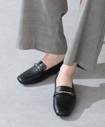 2025秋冬新作スクエアトゥモチーフバブーシュローファー/52308