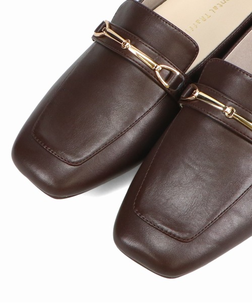 WA ORiental TRaffic（ダブルエーオリエンタルトラフィック）の「2025秋冬新作スクエアトゥモチーフバブーシュローファー/52308（パンプス・レディース・ブラウン/イエロー/ブラック・34/35/36/37/38/39/40/41/42/33/43）」の8枚目の写真