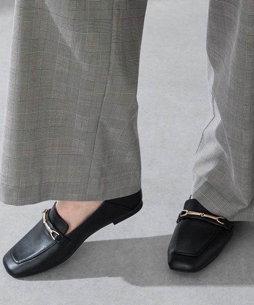 WA ORiental TRaffic（ダブルエーオリエンタルトラフィック）の「2025秋冬新作スクエアトゥモチーフバブーシュローファー/52308（パンプス・レディース・ブラウン/イエロー/ブラック・34/35/36/37/38/39/40/41/42/33/43）」の16枚目の写真